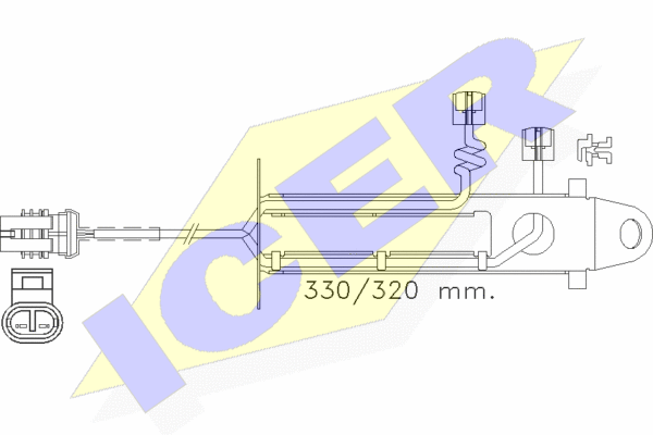 Senzor de avertizare,uzura placute de frana 610361 E C ICER